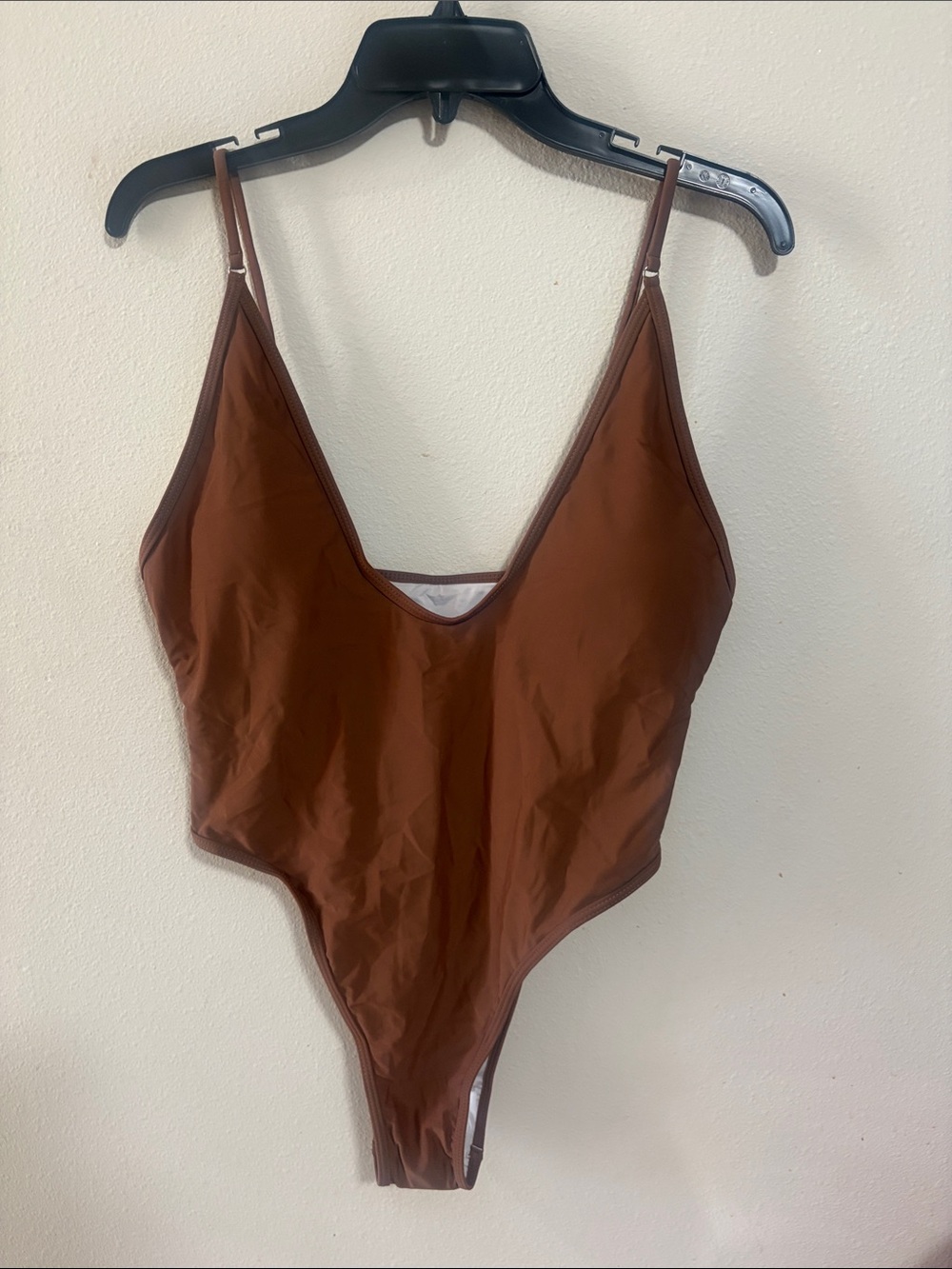 NEW Zando V-Neck One Piece Swimsuit Cheeky High Cut Size XXL